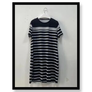 Striped Black and White T-Shirt Dress